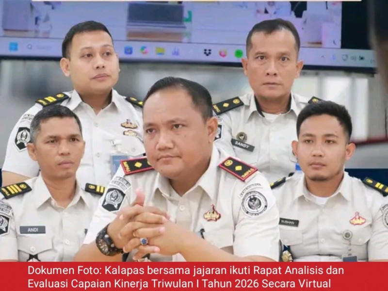 Lapas Pasir Pangarayan Ikuti Rapat Analisis dan Evaluasi Capaian Kinerja Triwulan I Tahun 2026 Secara Virtual