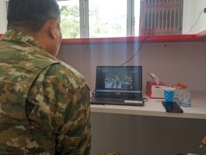 KSAD Evaluasi Percepatan Pembangunan KDKMP, Kodim 0320/Dumai Ikuti Rapat Daring