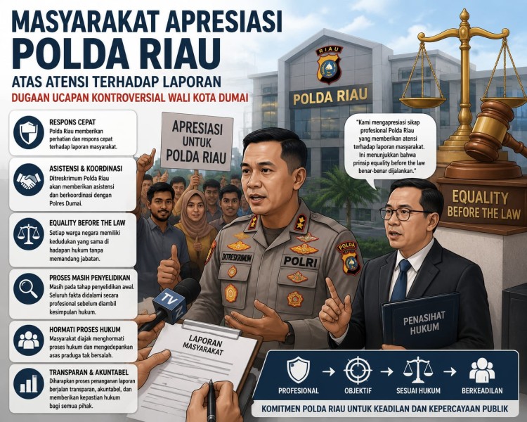 Masyarakat Apresiasi Atensi Polda Riau terhadap Laporan Dugaan Ucapan Kontroversial Wali Kota Dumai