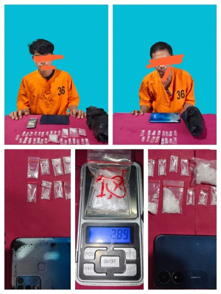 Polres Pelalawan Bongkar Jaringan Sabu di Pangkalan Kerinci, Dua Tersangka Ditangkap dengan Puluhan Paket Narkotika