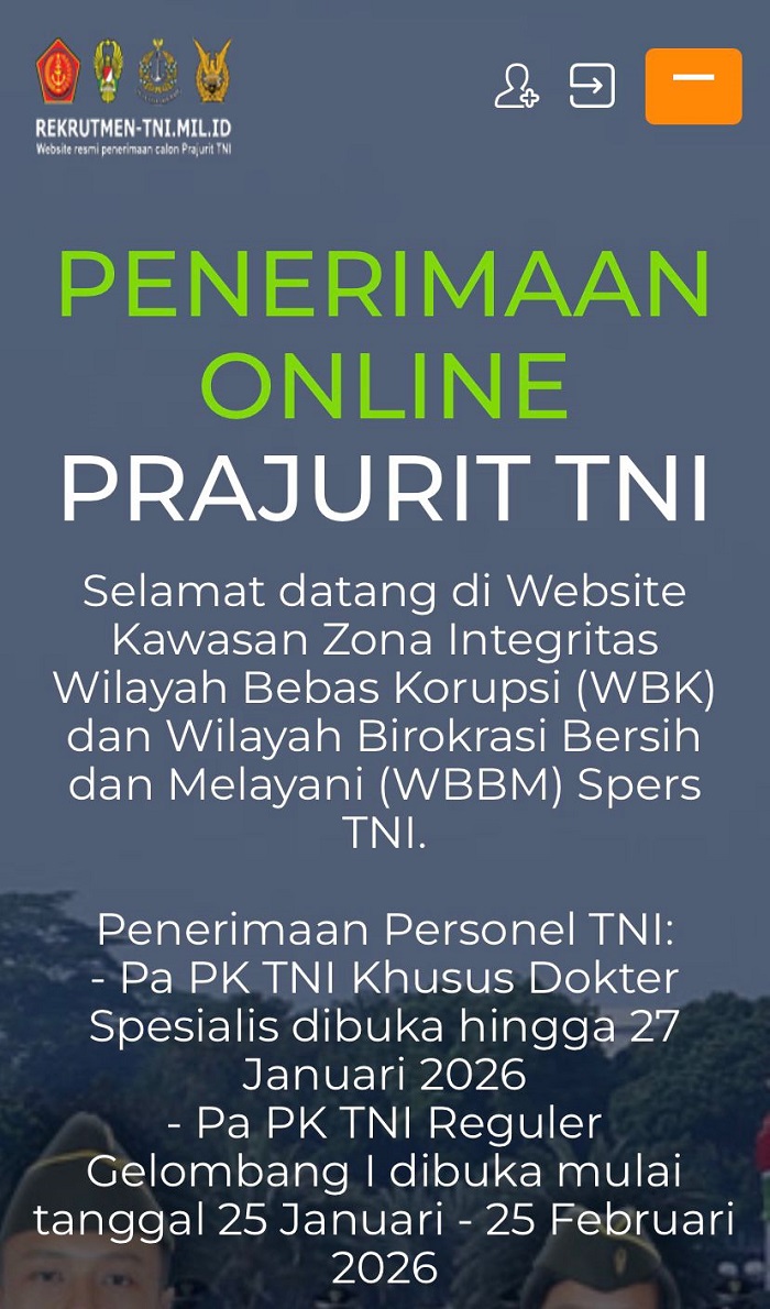 TNI Resmi Buka Penerimaan Perwira Karier (PA PK) 2026, Ini Jadwal, Jenis Sarjana, dan Jurusan yang Dibutuhkan