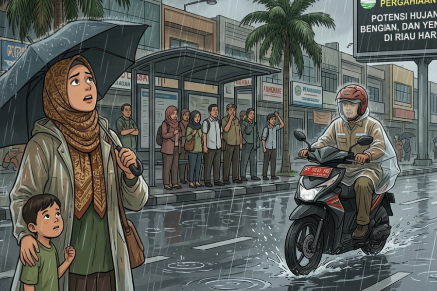 BMKG Prediksi Hujan Guyur Sebagian Besar Wilayah Riau Hari Ini, Hotspot Muncul 20 Titik