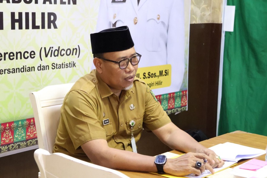 Sekda Inhil Hadiri Rakor Pengendalian Inflasi Bersama Kemendagri