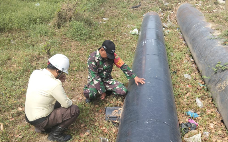 Sosialisasi Koramil 02 Diberikan Kepada Warga yang Bermukim di Sekitar Jalur Pipa
