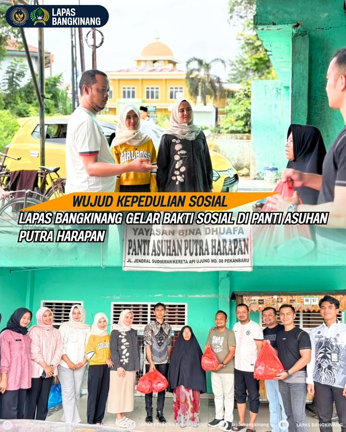 Merawat Kepedulian Sosial, Lapas Kelas IIA Bangkinang Berbagi di Panti Asuhan Putra Harapan