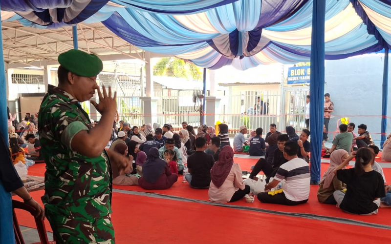 TNI Perketat Pengamanan Kunjungan Idul Fitri di Rutan Kelas IIB Dumai