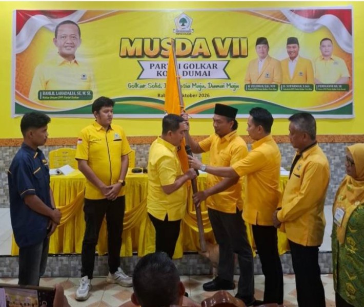 Edwar Randa Pimpin Golkar Dumai, Target Tujuh Kursi Jadi Tantangan Baru