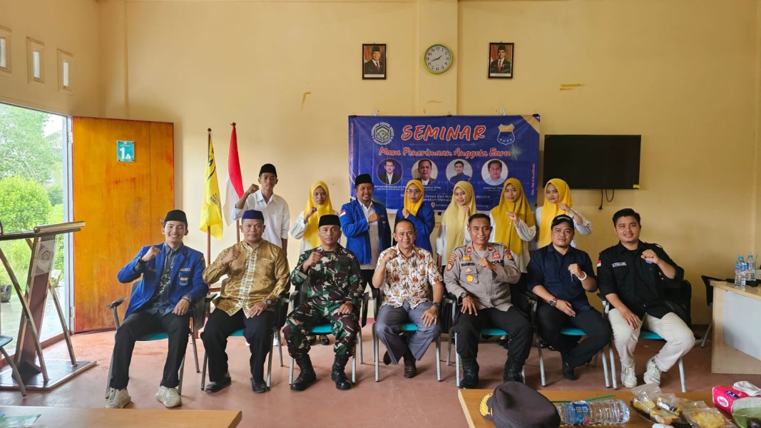 Babinsa Koramil 06/Kateman Hadiri Seminar dan Pelantikan Anggota Baru PMII