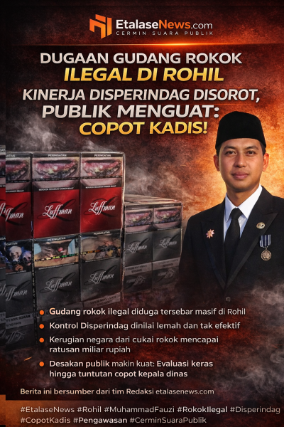 DUGAAN GUDANG ROKOK ILEGAL DI ROHIL Kinerja Disperindag Disorot, Suara Publik Menguat: Copot Kadis!