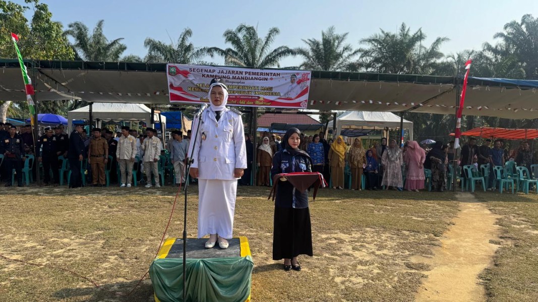 Upacara HUT ke-81 RI Digelar Mandiri di Kampung Mandiangin, Semangat Kemerdekaan Tetap Berkobar