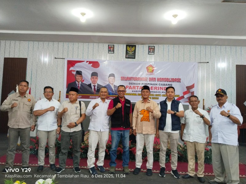Asmadi Pimpin Konsolidasi Gerindra Inhil, Tekankan Kekompakan Kader dan Penguatan Program Pro Rakyat