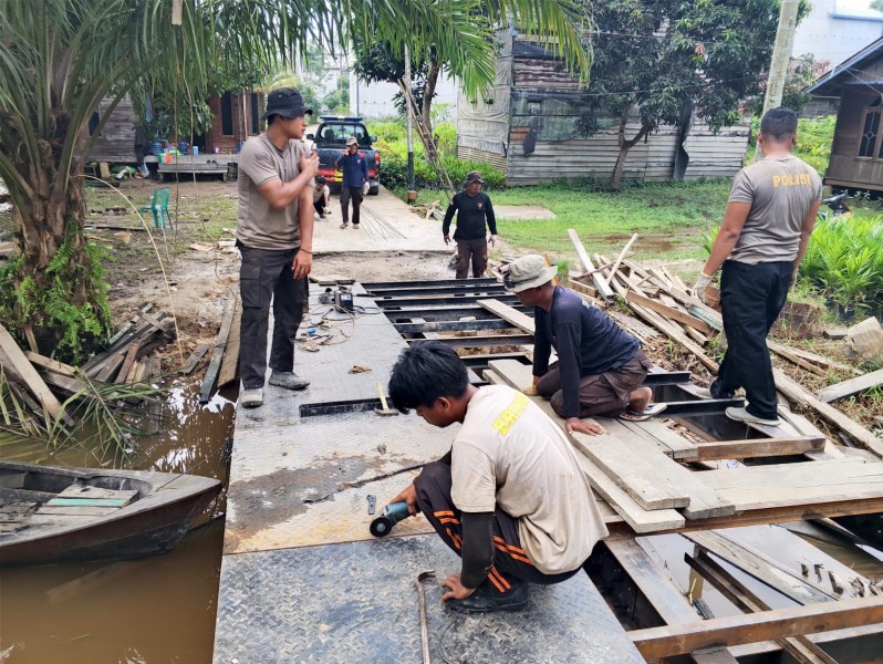 Pembangunan Jembatan Presisi Tahap II di Ransang Kecamatan Pelalawan Capai 65 Persen, Akses Dusun II-III Segera Lancar