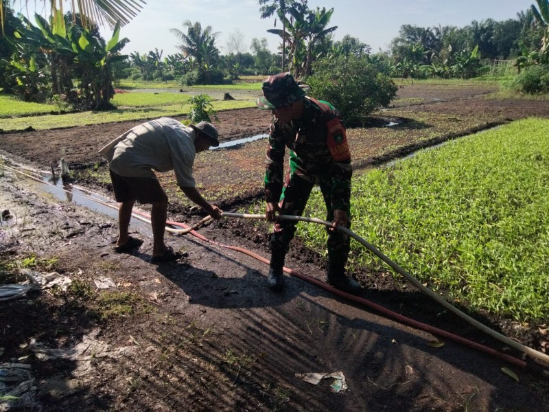Patroli Karhutla di Dumai Barat, Babinsa Ajak Warga Stop Bakar Lahan