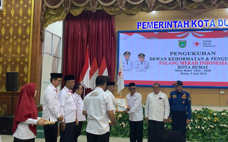 Pelindo Regional I Dumai Hadiri Pelantikan PMI Masa Bhakti 2025-2030