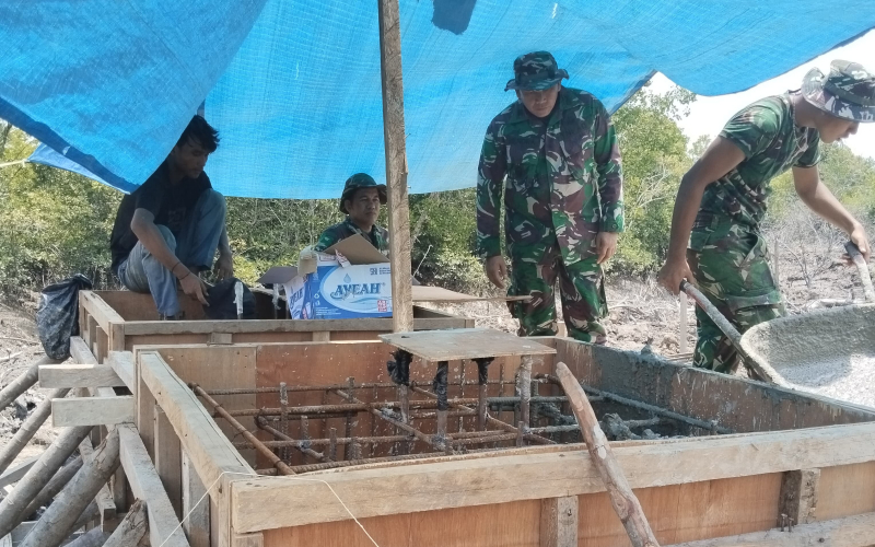TNI Bangun Jembatan Gantung Garuda, 260 Warga Tanjung Penyebal Segera Nikmati Akses Baru