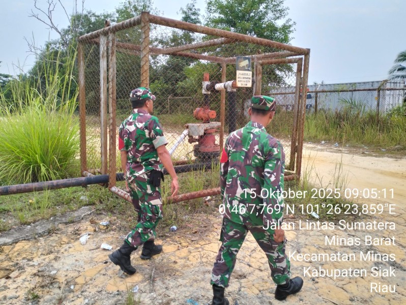 Serma Risman Girsang Pimpin Patroli Penguatan Binter SKK Migas di Wilayah Minas Field