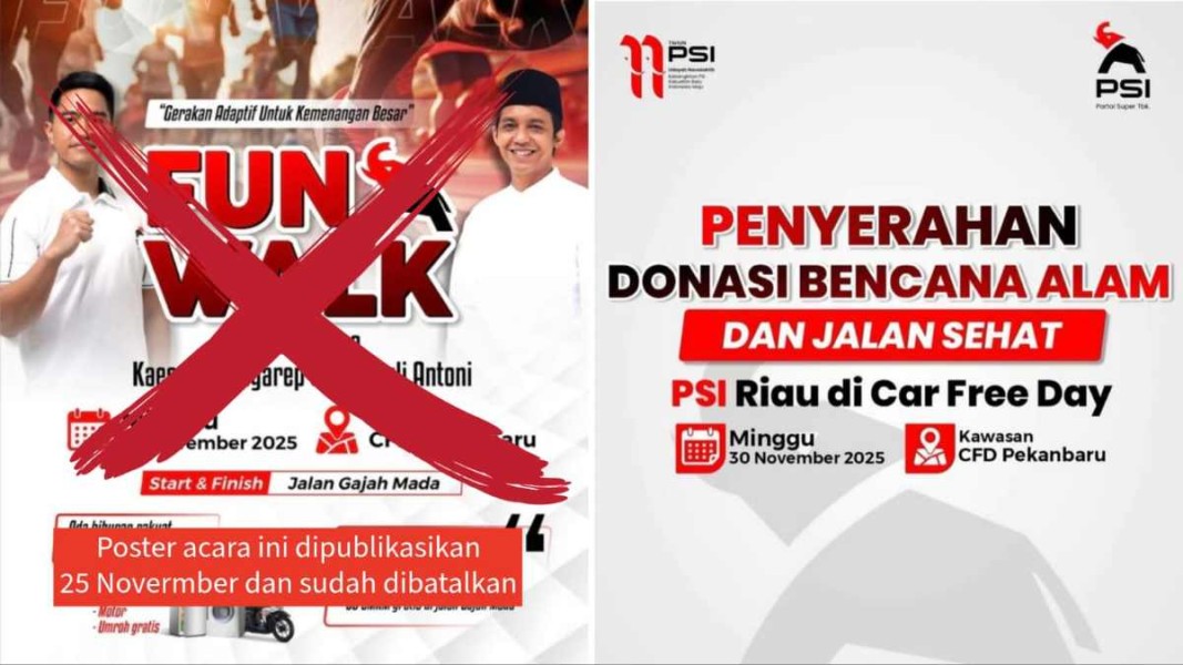 PSI Riau Klarifikasi Soal Flyer Fun Walk: Dipublikasi Sebelum Bencana Sumatera