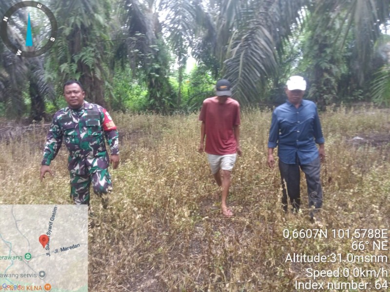 Sertu Rudy A.P. Panjaitan Laksanakan Patroli Karhutla di Rantau Panjang, Pastikan Wilayah Aman dari Titik Api