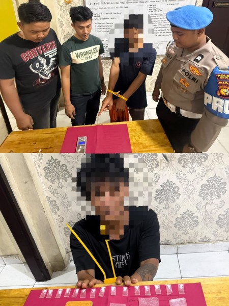 Satres Narkoba Polres Siak Tangkap Dua Pria Diduga Pengedar Sabu di Kandis, Sita 17 Paket Narkotika