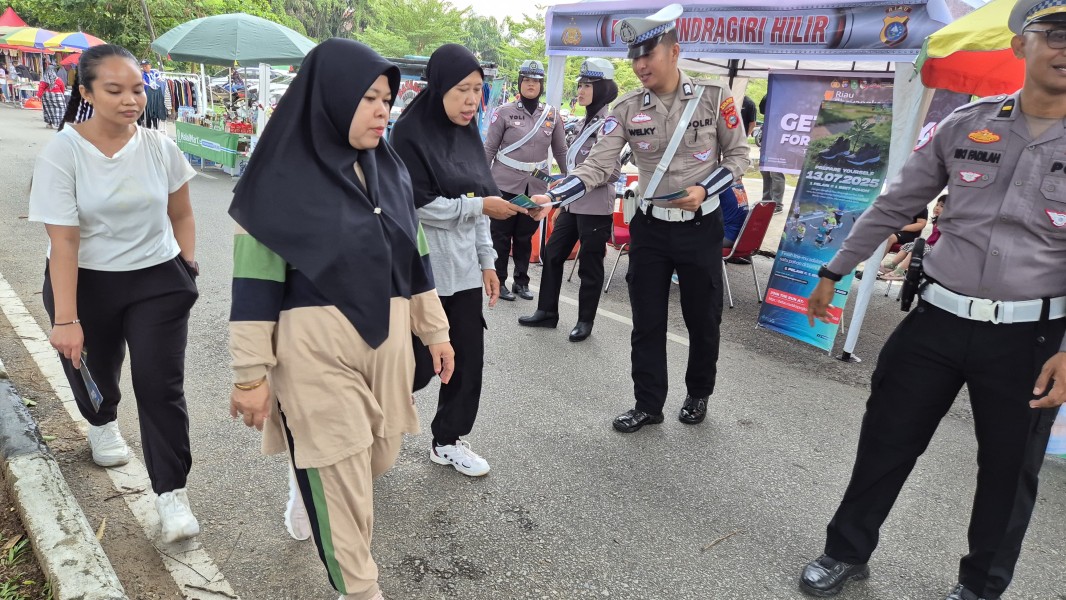 Polres Inhil Sosialisasi Riau Bhayangkara Run 2025