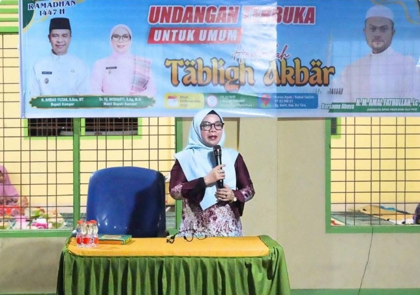 Hadiri Tabligh Akbar, Wabup Kampar Komitmen Dukung Pendidikan Islam