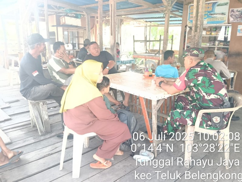 Jalin Silaturahmi dengan Warga Binaan, Babinsa Koramil 06/Kateman Beri Imbauan Kamtibmas