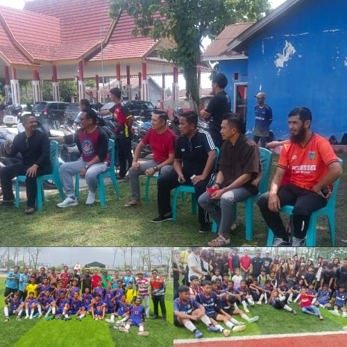 Bupati Zukri Dukung Pembinaan Atlet Muda dan UMKM di Turnamen Mini Soccer Pelalawan