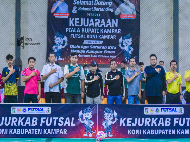 Kejurkab Futsal Piala Bupati Kampar 2025 Resmi Dibuka, 32 Tim Ramaikan Persaingan