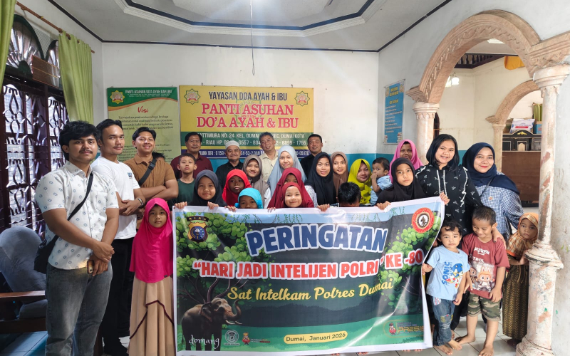 Polres Dumai Peringati Hari Jadi Fungsi Intelijen Polri ke-80 dengan Rangkaian Giat Sosial