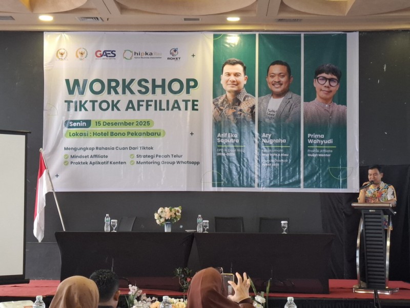 Didukung DPD RI, HIPKA Riau Dorong Gerakan Ekonomi Baru Lewat Workshop TikTok Affiliate