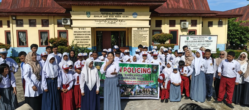 Senyum Anak Disabilitas Warnai Green Policing Polsek Tembilahan Kota