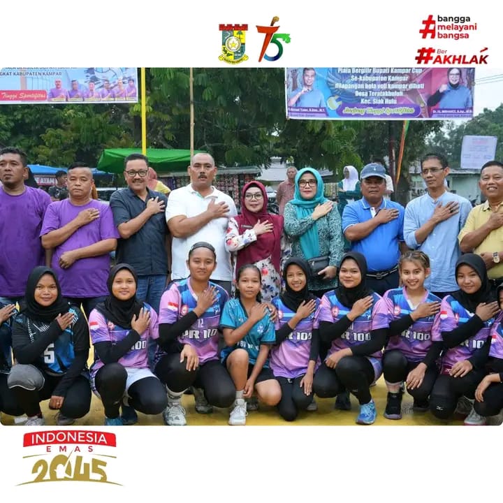 Wakil Bupati Kampar Resmi Membuka Turnament Bola Voli Piala Bergilir Bupati Kampar