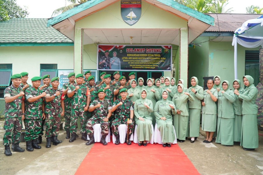 Kunker ke Koramil 01/Tembilahan, Dandim 0314/Inhil Tekankan Penguatan Sinergitas dan Pelayanan kepada Masyarakat