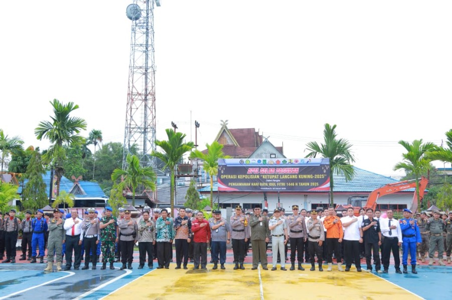 Pastikan Kesiapan Arus Mudik, Polres Inhil Apel Gelar Pasukan Operasi Ketupat Lancang Kuning 2025