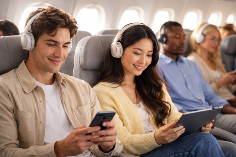 United Airlines Larang Audio Tanpa Headphone di Pesawat