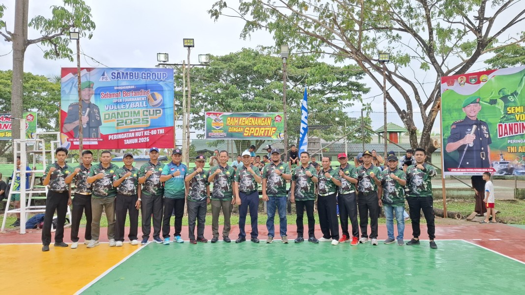 Semi Open Tournament Volley Ball Putra Dandim 0314/Inhil Cup VII Resmi Dibuka