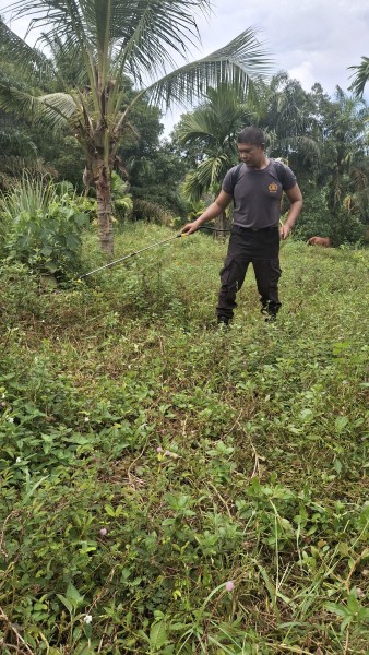 Polsek Minas Cek Calon Lahan Program Ketahanan Pangan Nasional Jagung Pipil di Minas Jaya