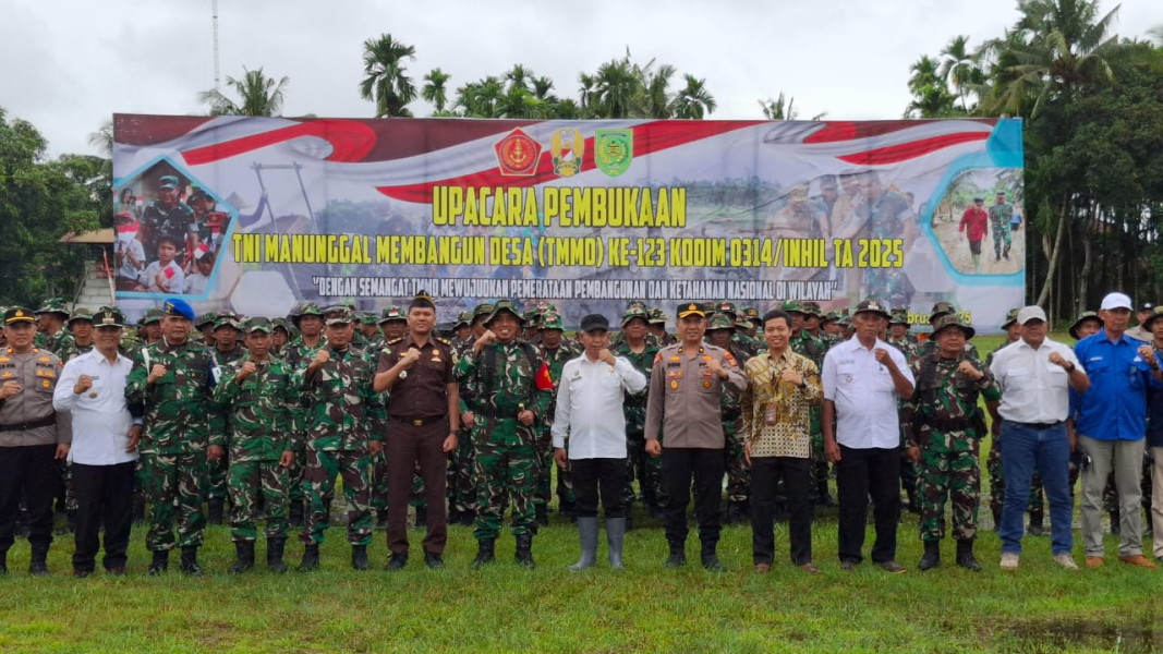 TMMD ke-123 Kodim 0314/Inhil Resmi Dibuka