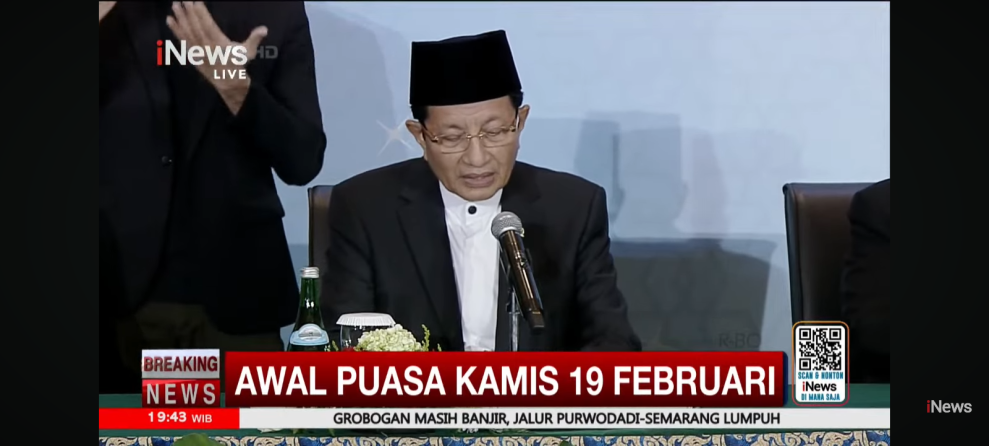 Pemerintah Tetapkan 1 Ramadan 1447 H Jatuh pada Kamis, 19 Februari 2026