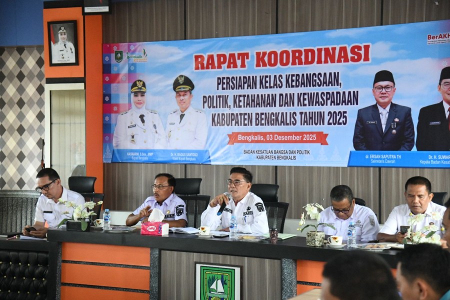 Kesbangpol Bengkalis Gelar Rakor, Matangkan Program Kelas Kebangsaan untuk Gen Z
