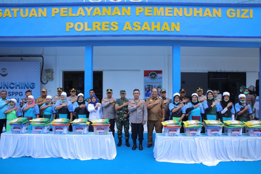 Kapolda Sumut dan Bupati Asahan Resmikan Grand Launching Operasional SPPG Polres Asahan
