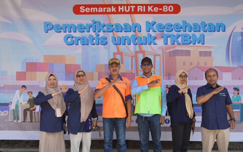 500 TKBM Dapat Layanan Kesehatan Gratis dari Pelindo Regional 1