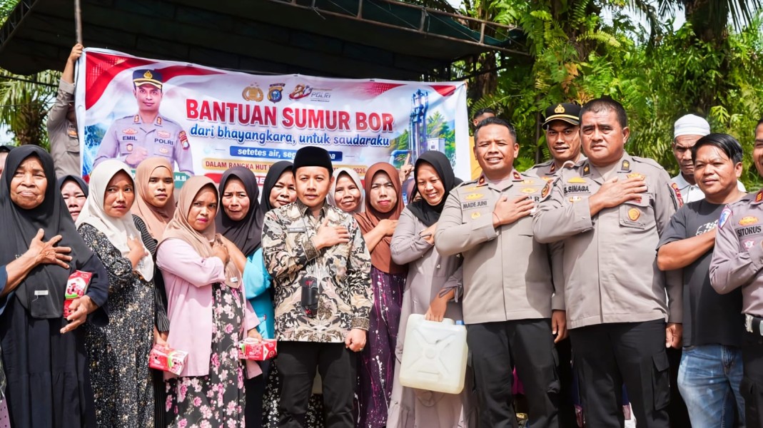 Wakapolres Rohul Resmikan Sumur yang dibangun di Rambah Samo, Wujud Nyata Pengabdian Polri di HUT Bhayangkara ke-80