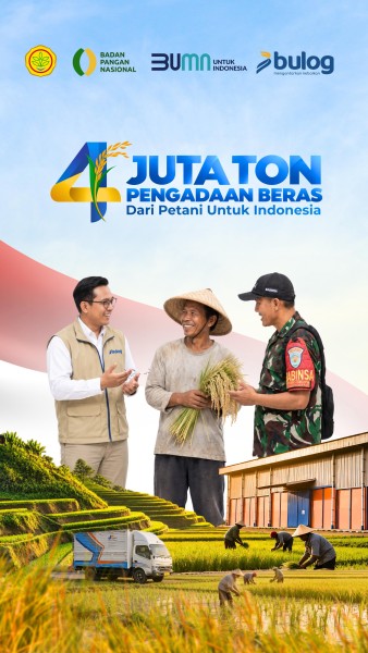 BULOG Cetak Rekor Sepanjang Sejarah, Pengadaan Beras Melampaui 4 Juta Ton