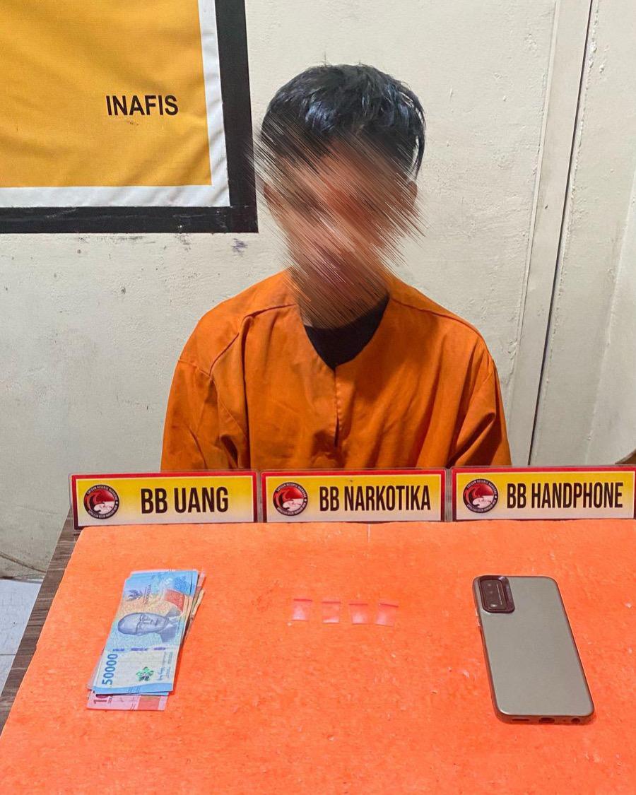 Polisi Tangkap Pengedar Narkoba di Jalan Gerilya Tembilahan Hulu