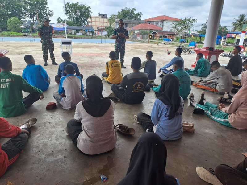 Danramil 06/Kateman Berikan Motivasi kepada Calon Paskibraka