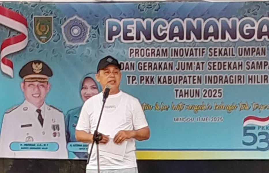 Ajak Masyarakat Peduli Lingkungan, Bupati Inhil Canangkan Gerakan Jumat Sedekah Sampah dan Sekail Umpan