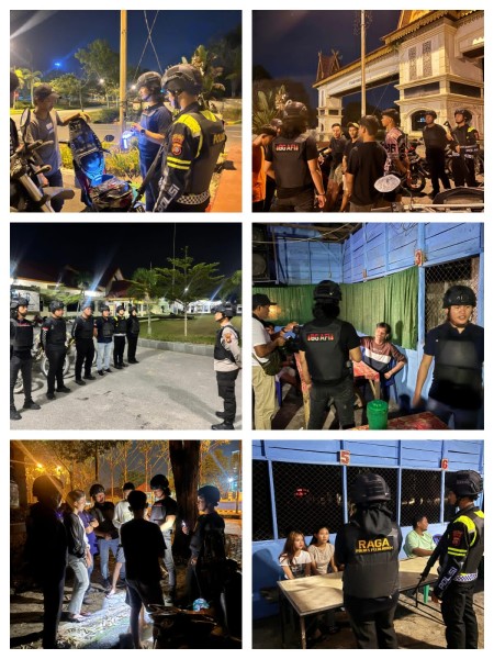 Tim Raga Polres Pelalawan Gencarkan Patroli Malam, Sasar Premanisme dan Geng Motor