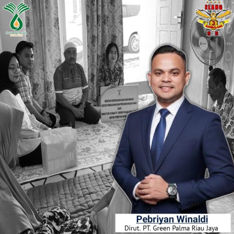 Dirut PT Green Palma Riau Jaya Silahturahmi dan Serahkan Bantuan kepada Korban Pelecehan Terhadap Anak di Kecamatan Pasir penyu