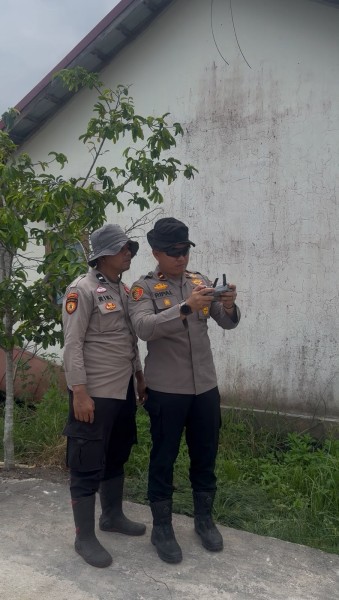Dari Udara hingga Lorong Pasar, Kapolsek Tembilahan Bergerak Cegah Karhutla